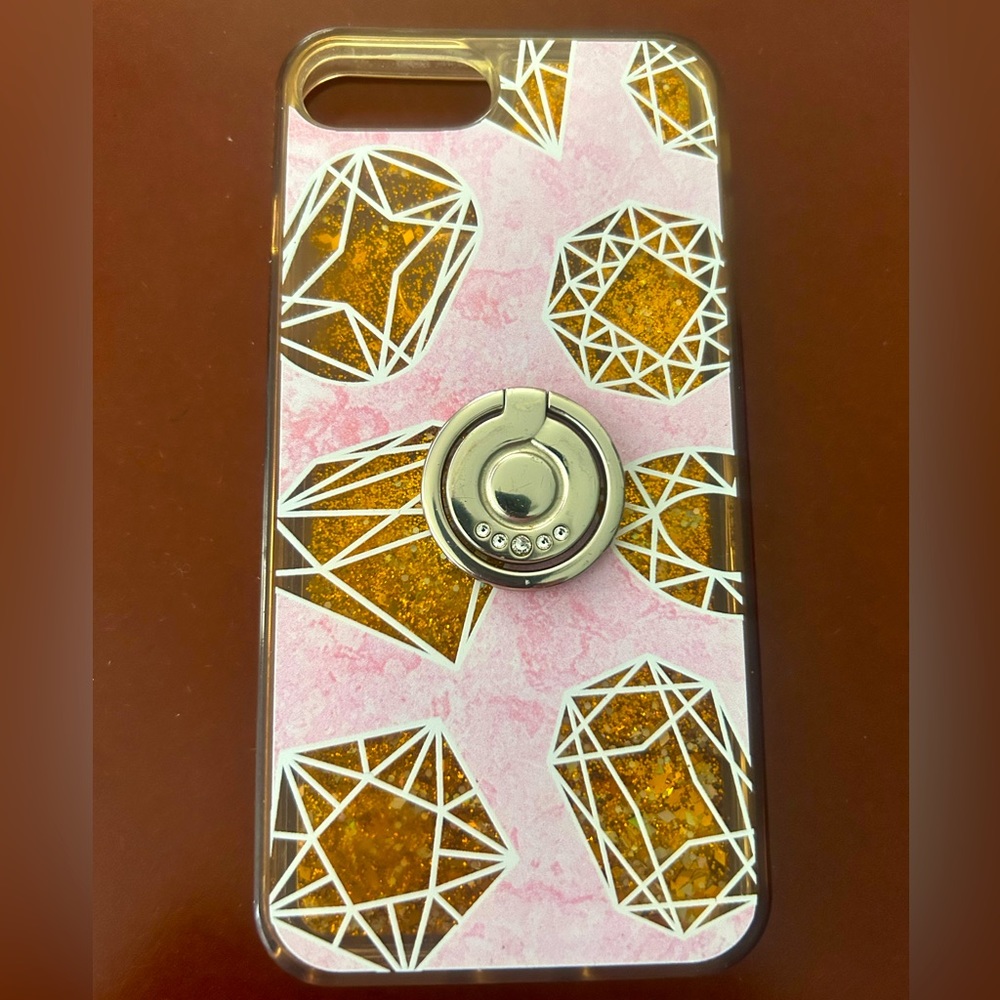 iPhone 8 Plus case, silicon lining with openings for volume and control buttons.